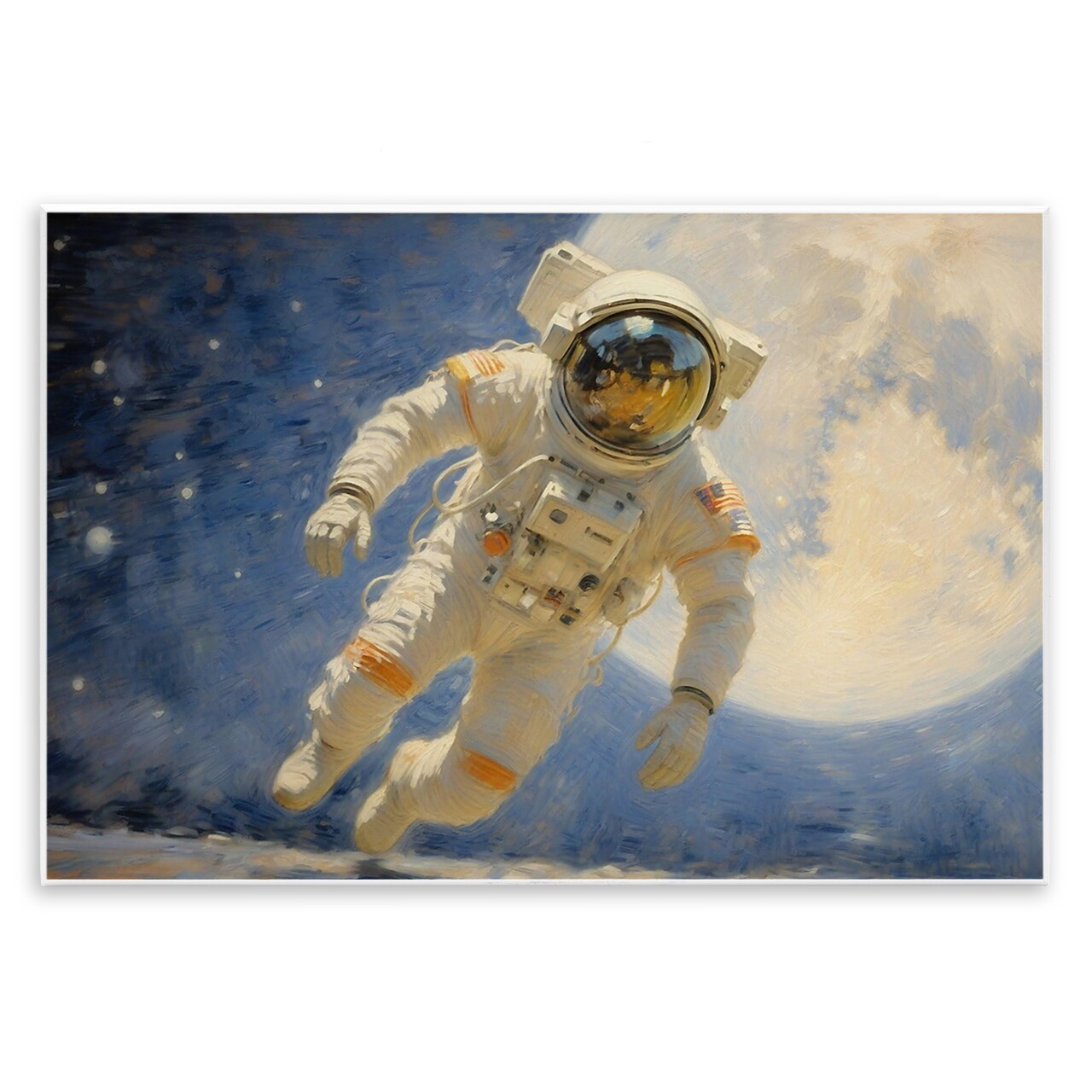 Stupell Industries Astronaut in Vast Galaxy Wall Plaque, design by Angie Hawke
